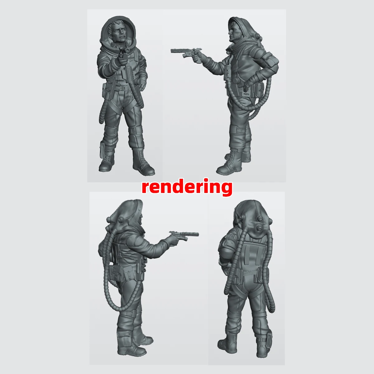 1/35 1/48 1/72 Maßstab Modellbausatz 3D Harz Miniatur-Soldatenfiguren Diorama Unbemalt Sci-Fi Menschliche Schwere Infanterie-Truppe DIY – Detail 5