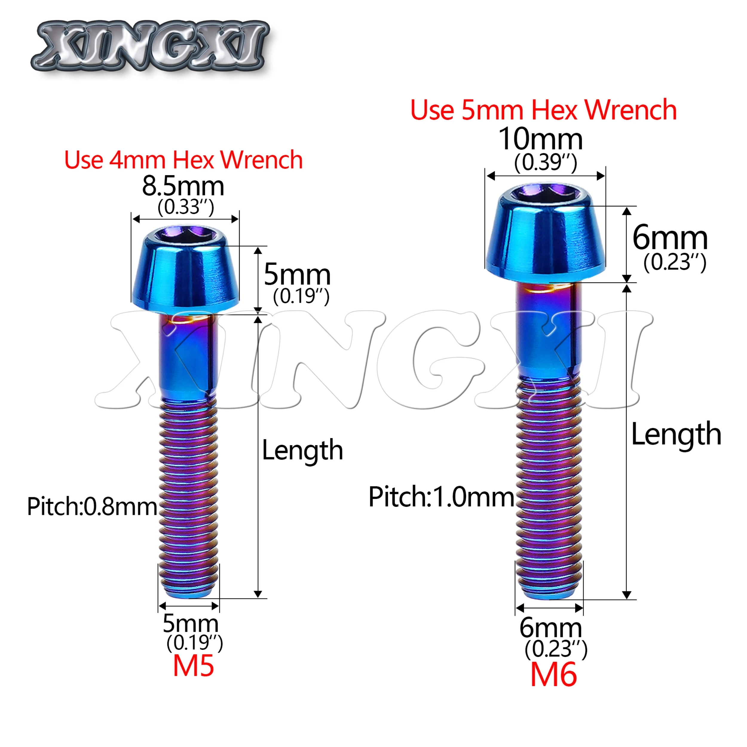 Xingxi 5 قطعة M5 M6x9-65mm مفتاح ألين تفتق رئيس الترباس المسمار ل جذع دراجة Seatpost دراجة أجزاء GR5