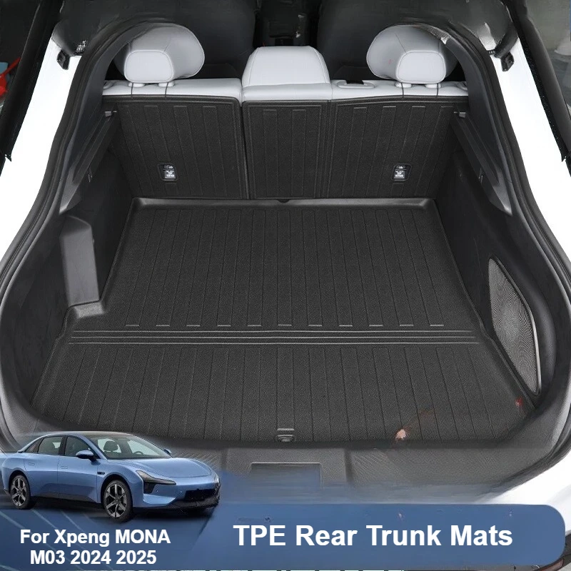 

For Xpeng MONA M03 2024 2025 Rear Trunk Mats TPE Waterproof An-slip Tail Box Cargo Liner Boot luggage Protective Mat