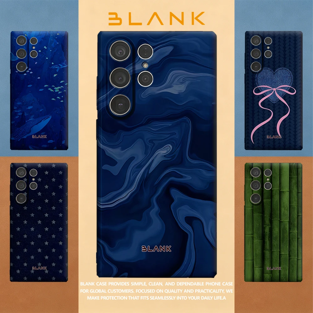 Deep sea ripples For Samsung Galaxy S26 S25 S24 A56 A36 Phone Case Protection Cover for Women Girl Blank