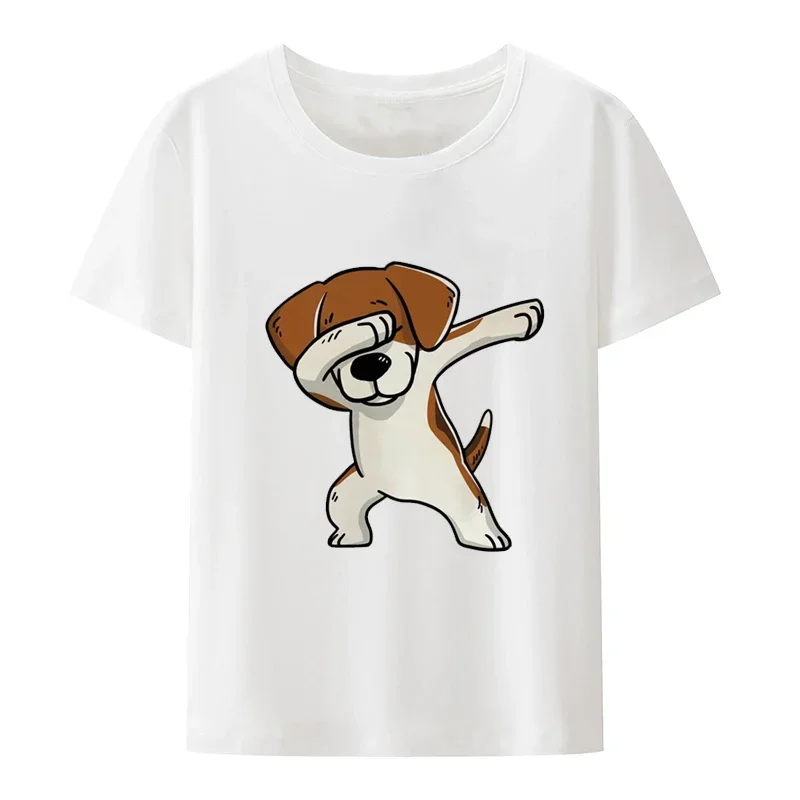 Beagle T-shirt Women Casual Streetwear Graphic Tees De Mujer Camisa  Loose Kawaii Clothes Trending Cool Student Hipster