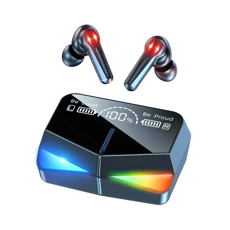 

M28 TWS Bluetooth 5.0 Headphones Low Latency Wireless Earphones LED Stereo Sports Waterproof Earbuds Headsets With Microphone