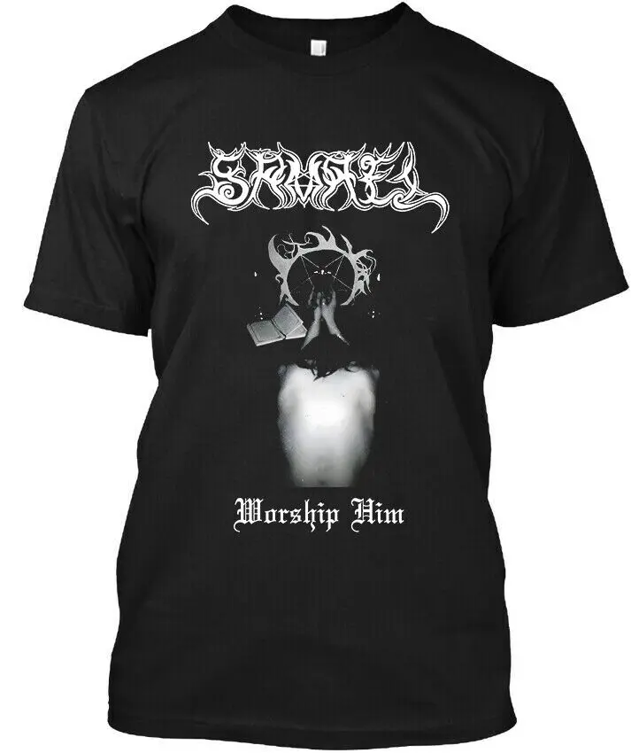 Samael Worship Him Swiss Graphic Vintage Logo T-Shirt Size S-4XL