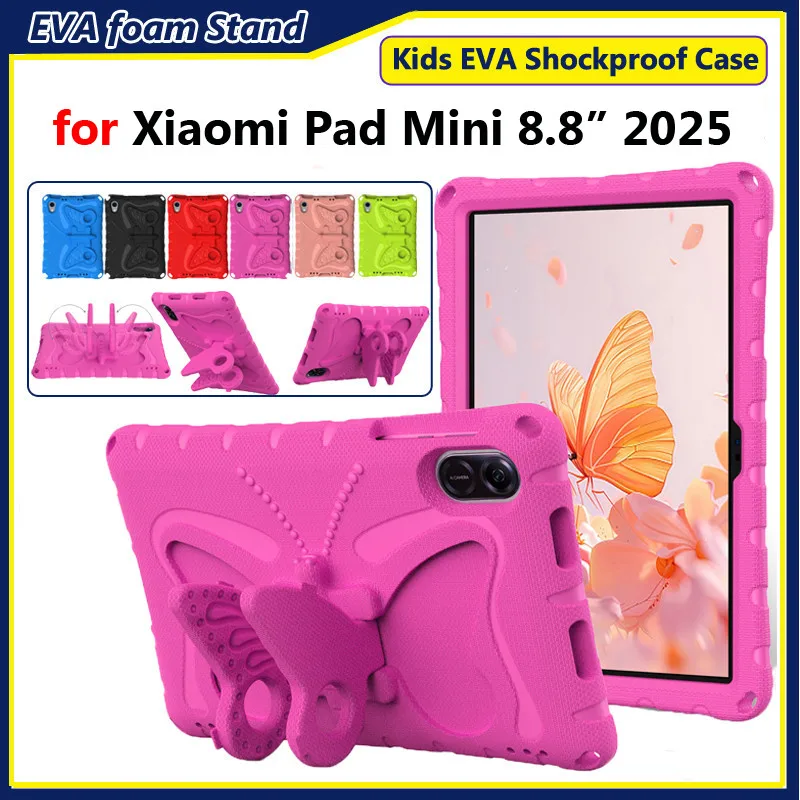 

Чехол для Xiaomi Pad Mini 8,8 дюйма, 2025 для Redmi K Pad 8,8 дюйма, 2025 PadSE 8,7 дюйма, 4G, 2024, силиконовая подставка из ЭВА, ручка, бронированный планшет, принципиально