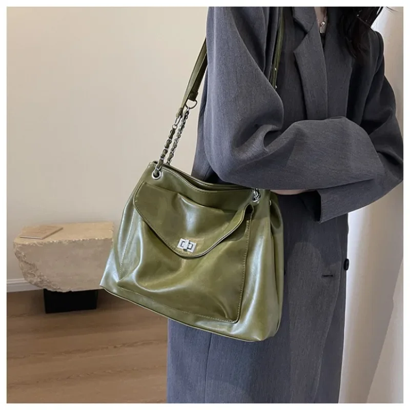 Pu Leather Female Handbags Shoulder Shopper Bag for Women 2024 Large Ladies Tote Bag Korean Fashion Luxury Designer Big Silver