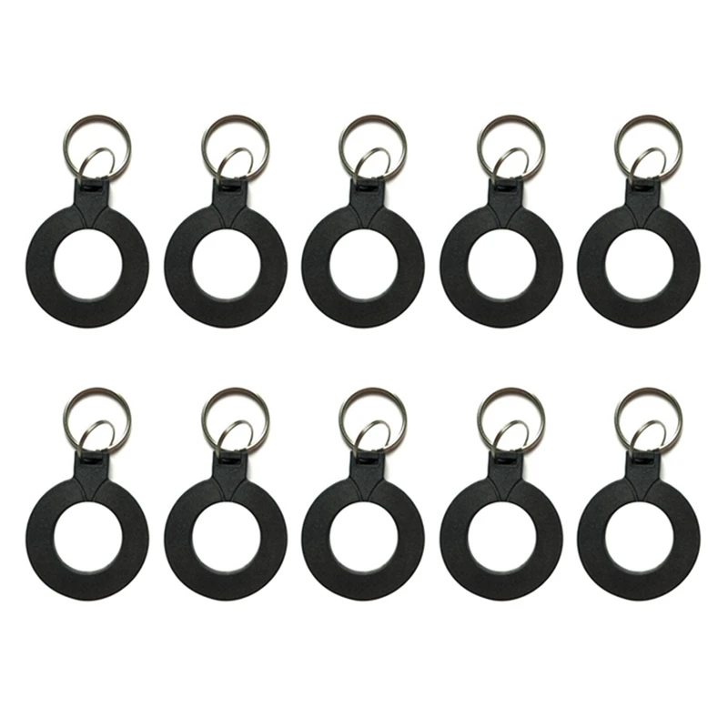 10Pcs T5577 EM4305 Copy Rewritable Writable Duplicate RFID Tag EM4100 125Khz Card Proximity Token Keyfobs, Durable Black Color