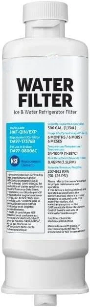 

Оригинальный фильтр для воды для холодильника, удаляет 99% вредных примесей для получения чистой, прозрачной питьевой воды, срок службы 6 месяцев, 1 упаковка