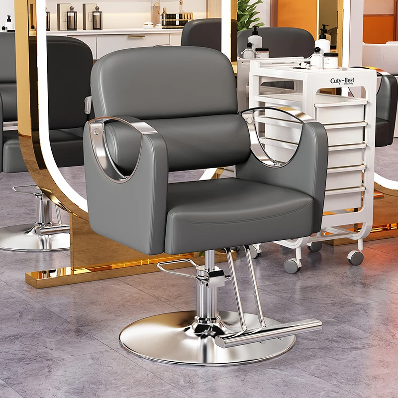 Beauty Lifting Barber Chair Facial Rotating Hairdressing Barber Chair Manicure Special Perm Silla De Barbero Spa Furniture