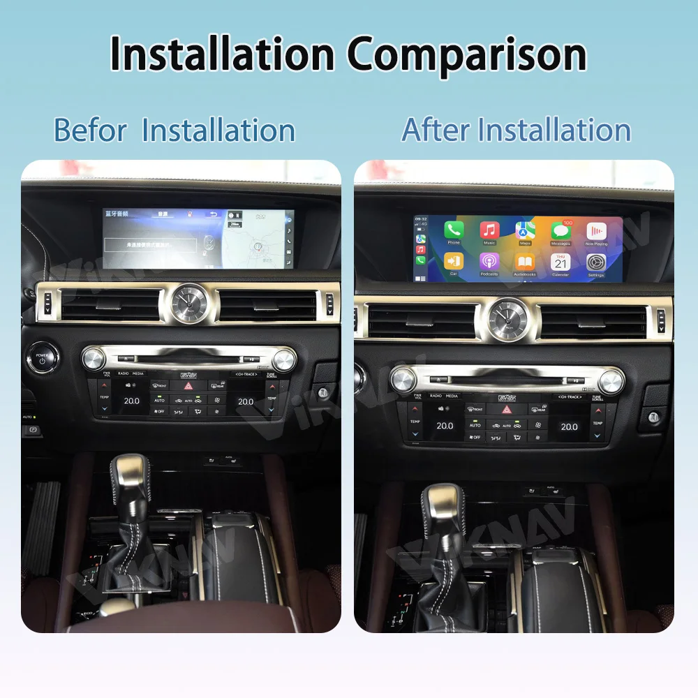 Viknav Linux Interface Box For Lexus GS 2009-2020 Wireless Apple CarPlay Android Auto Only Support Original Car OEM Screen