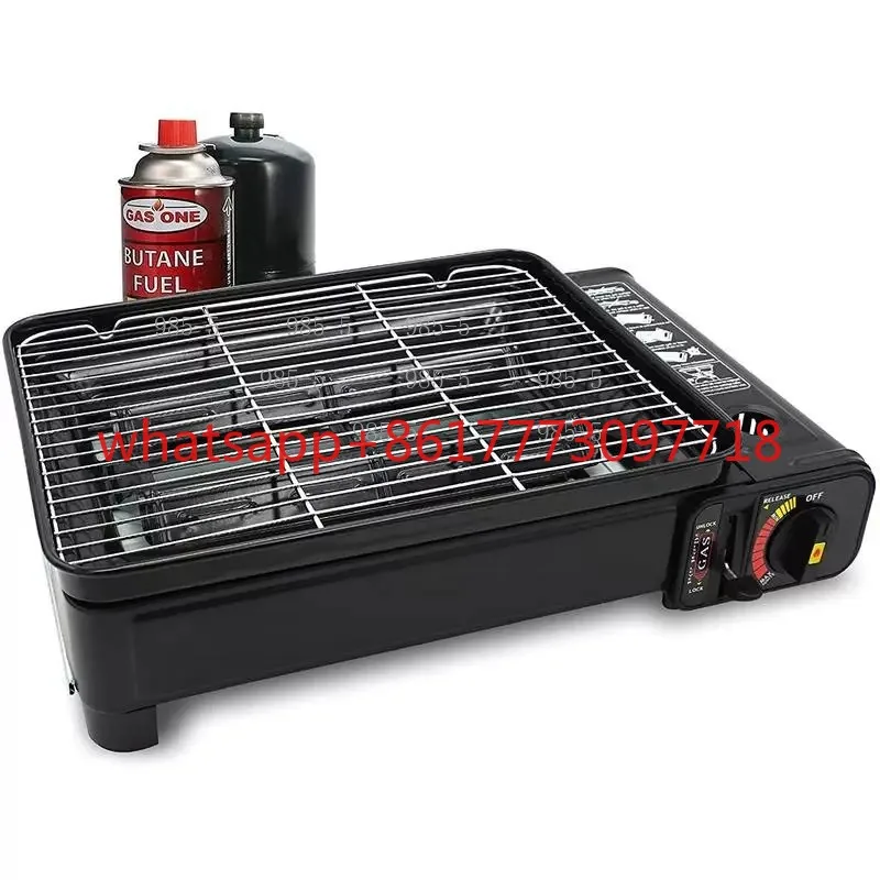 Outdoor Portable Butane Gas Stove Smokeless Barbecue Grill Home Camping Cooking Tool