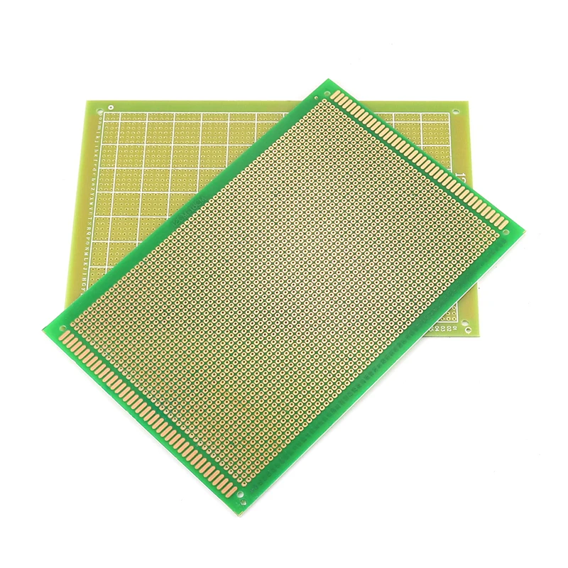 PCB Single Sided Universal Circuit Board, placa de óleo verde, placa Breadboard, fibra de vidro, DIY, 1.6mm, 12x18cm, 5Pcs