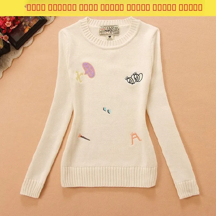 سترة جديدة من القطن الخالص لعام 2024 للفتيات الطالبات للخريف والشتاء طبقة أساسية للتخسيس irt مستديرة دافئة Ne Long Sve #1