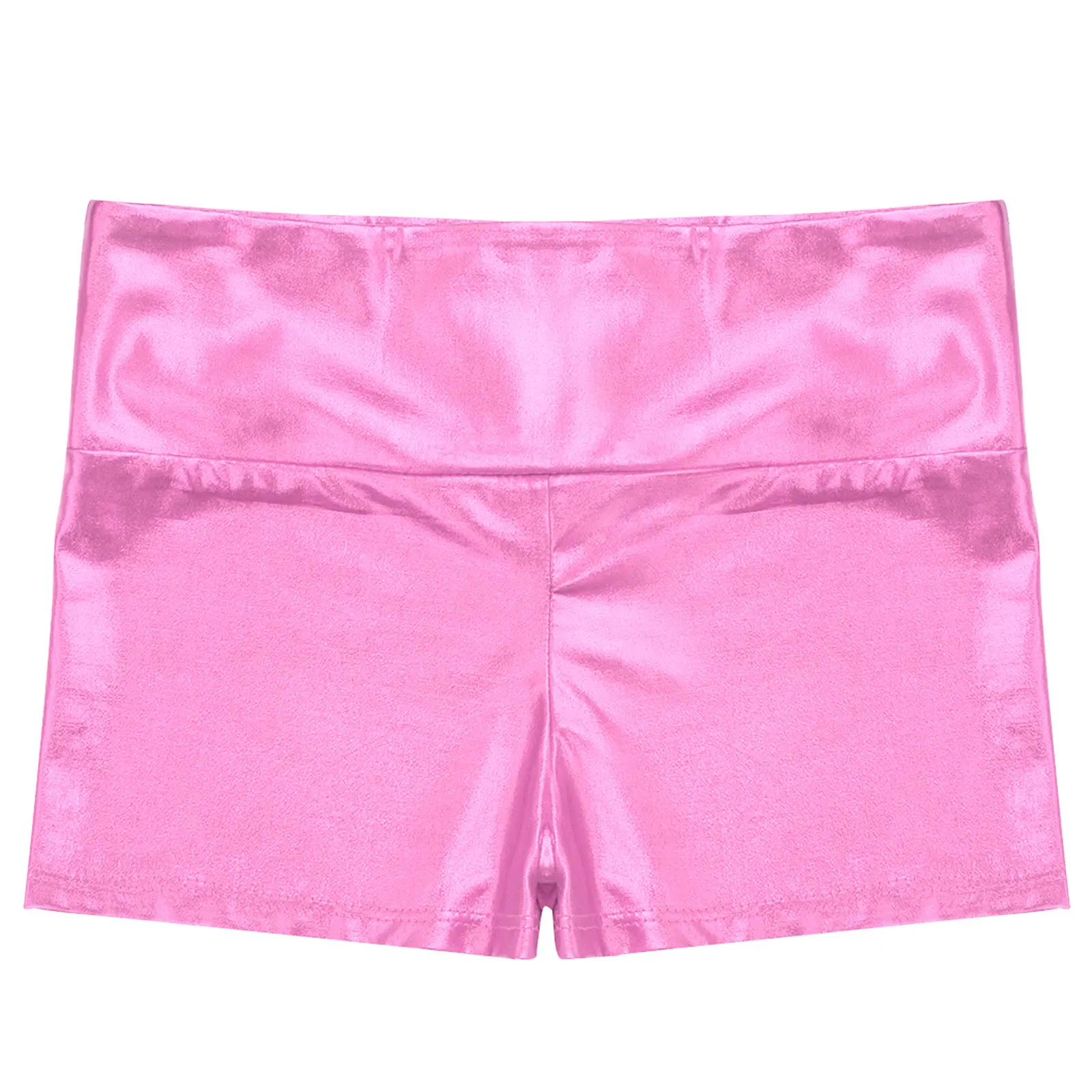 Kinder Mädchen Metallic Shiny Ballett Tanz Gymnastik Shorts Hosen Hohe Taille Fitness Workout Yoga Cheer Dancewear Activewear – Detail 12