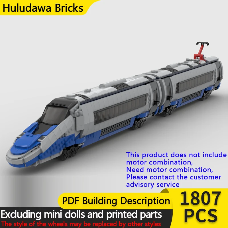 

Модель городского автомобиля MOC, строительные кирпичи EMU 250, экспресс, железнодорожный поезд, модульная технология, детские праздничные подарки, сборка игрушек, костюм