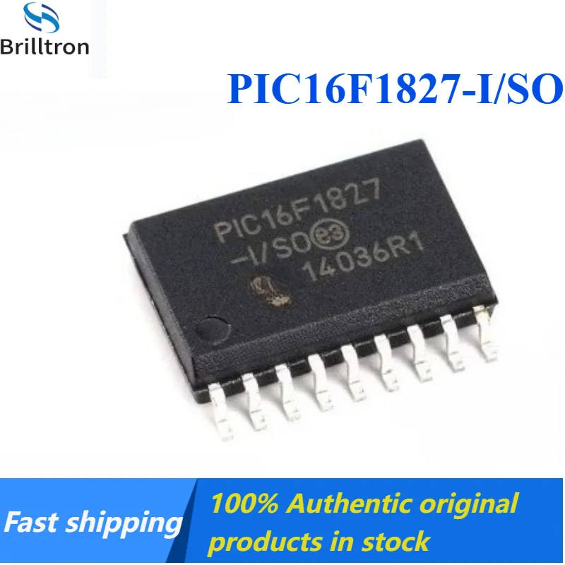 

10-30PCS New PIC16F1827-I/SO PIC16F1827 Microcontroller Chip SOP-18 Brand New Original Stock Available, Fast Shipping.