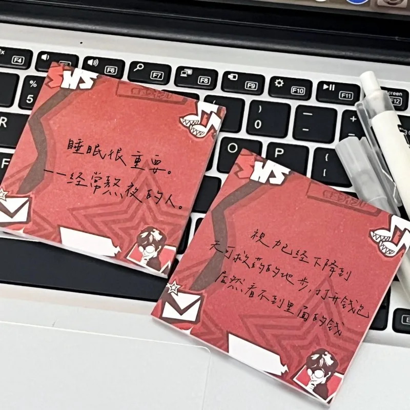 Persona Aniem Non Sticky Amamiya Ren Akechi Goro Sticky Note Детские канцелярские принадлежности Студенческая коллекция сообщений Подарок Водонепроницаемый Diy