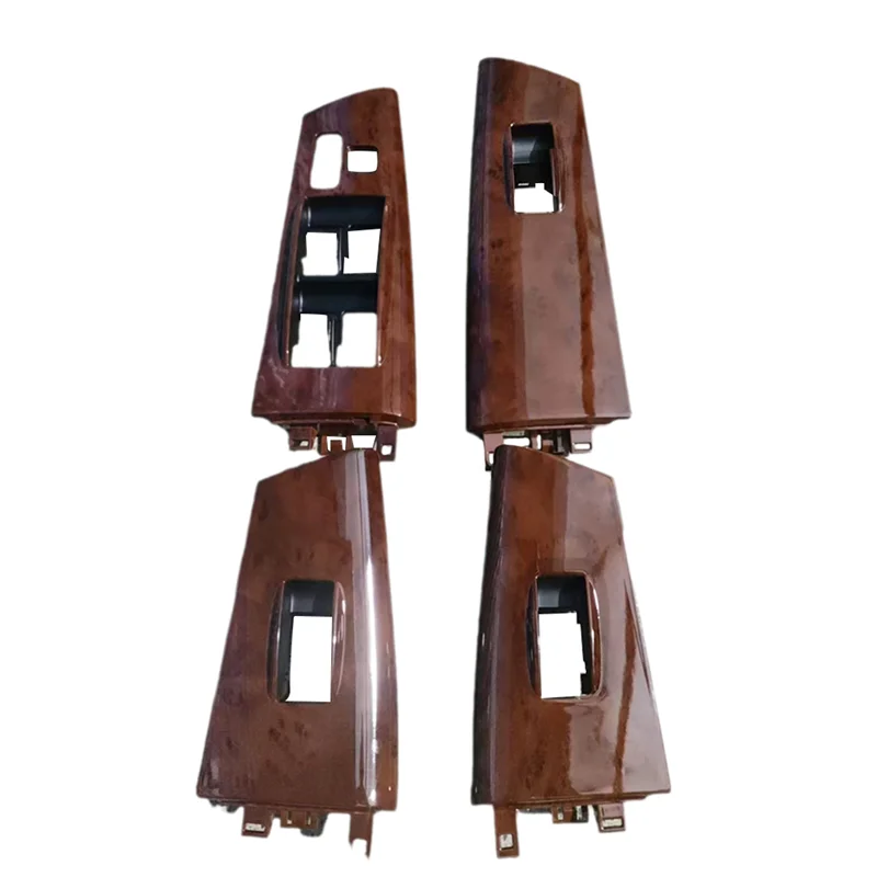 Car Window Lock Glass Lift Switch Panel Cover 74232-02E60-B0 74231-02E00 For Toyota Corolla 2007-2013 Wood Grain LHD