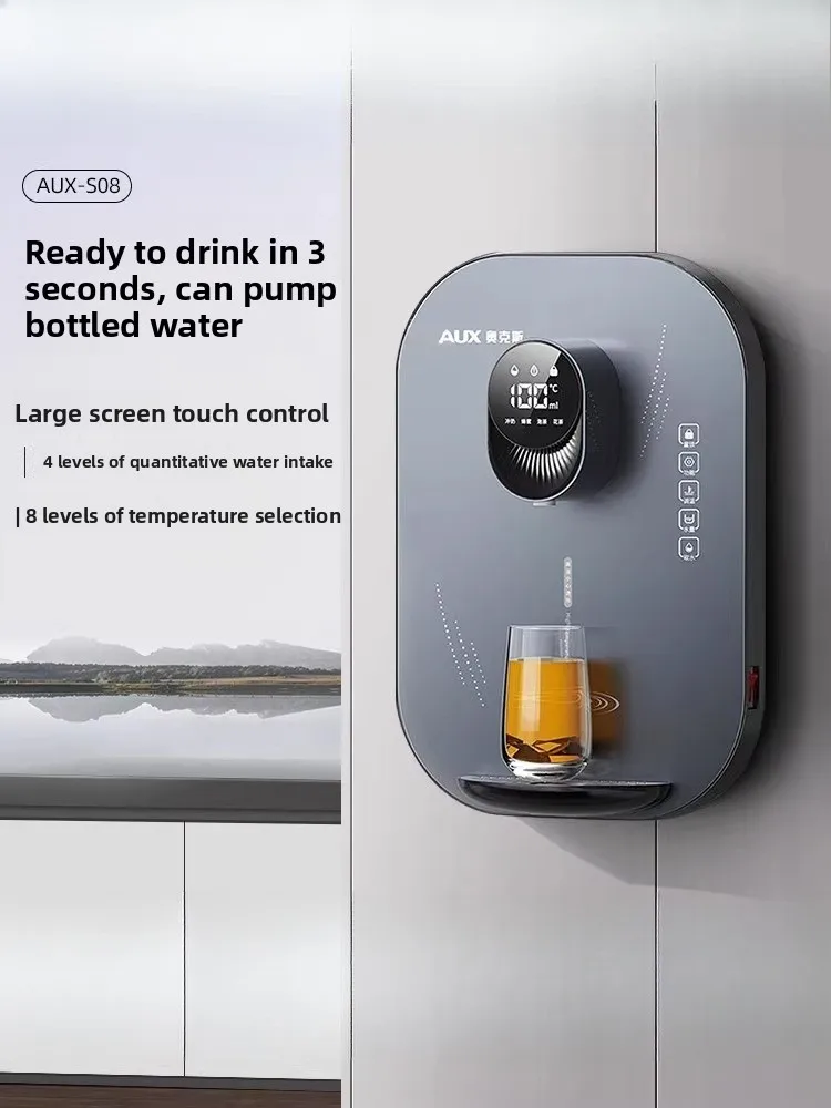 Tankless wall-mounted household self-priming bottled water dispenser/pump