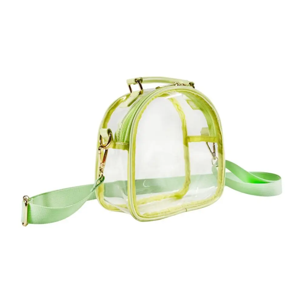 

Waterproof Clear Tote Bag Large Capacity Fluorescence Jelly Transparent Crossbody Bag Portable PVC Women Shoulder Bag Commuting