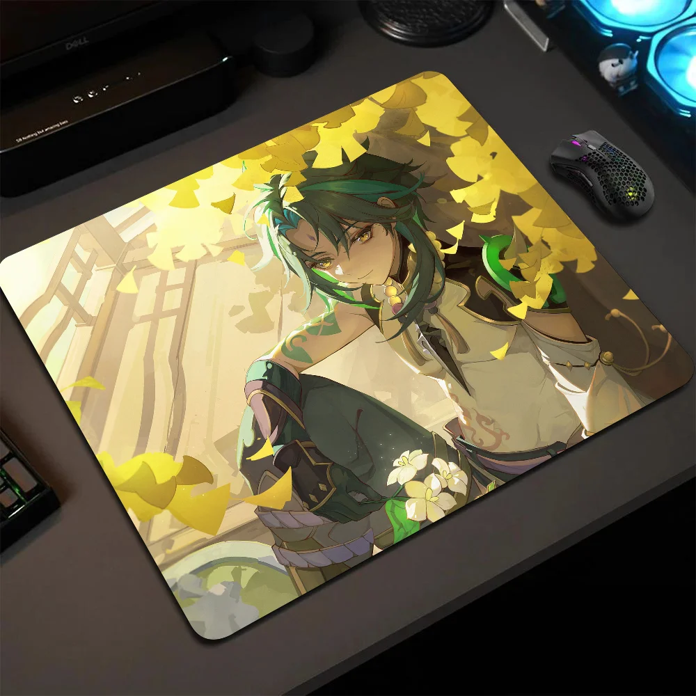 

Xiao Genshin Impact Mousepad Small LockEdge Mouse Pad For Gamers Computer Desk Pad Rectangular Anti-slip Rubber