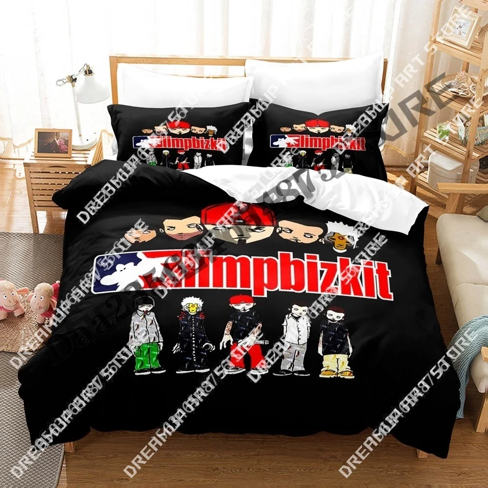 3D Print 2025 Limp Bizkit Bedding Set Single Twin Full Queen King Size Bed Set Adult Kid Bedroom Duvetcover Sets Anime Bed view 2