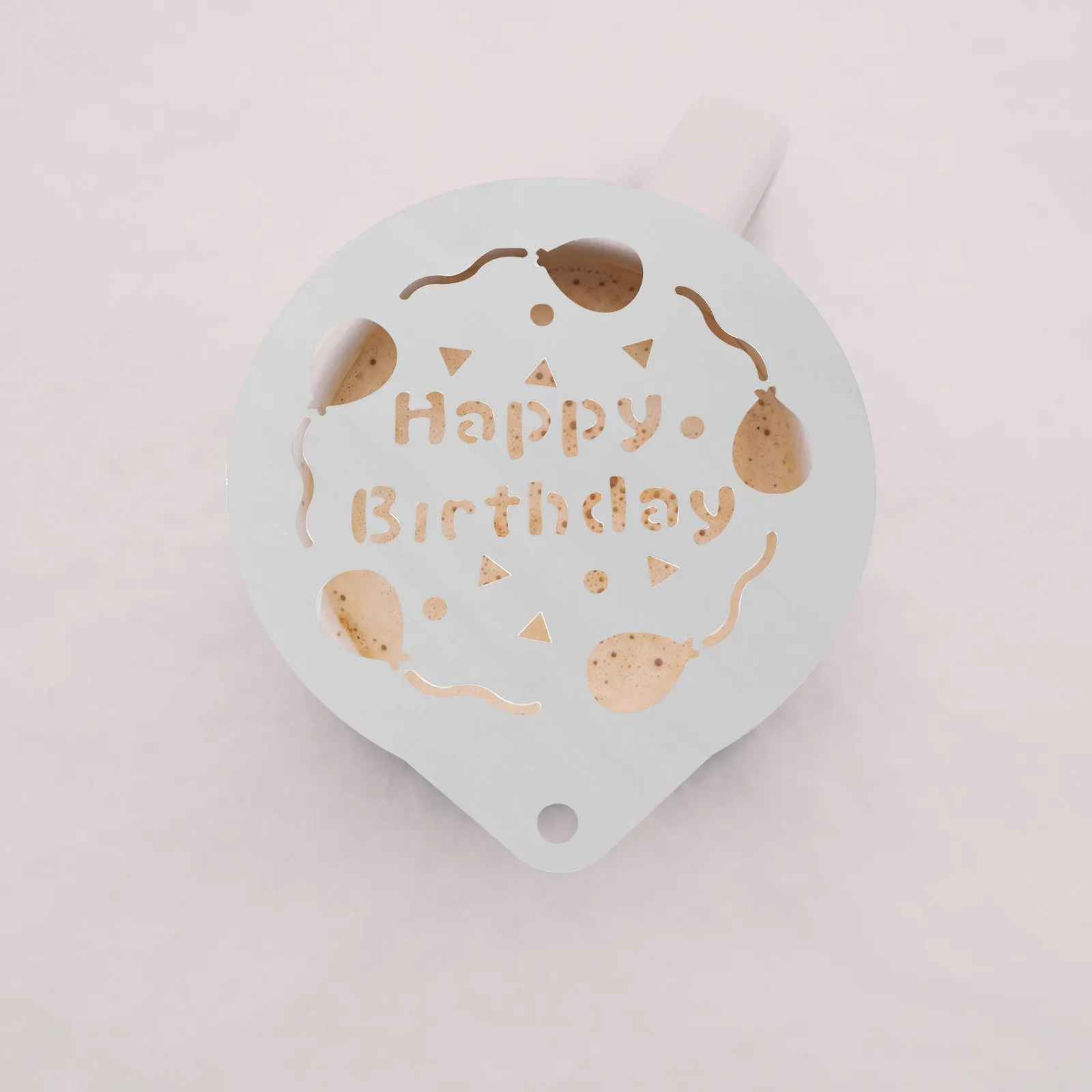 Coffee Stencil Stainless Steel Latte Cappuccino Cake Decorating Template Baking Supplies Coffee Print Mold for Cupcake