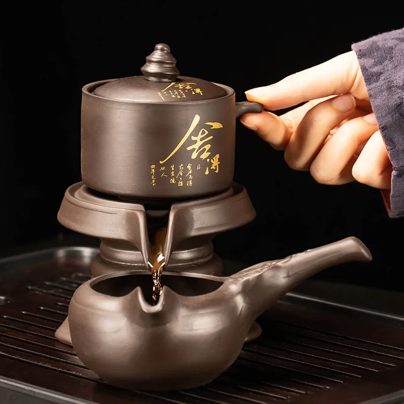 Chinese traditional tea set high-end kung fu  cup set automatic tea set for 6 people tea cups and saucer sets