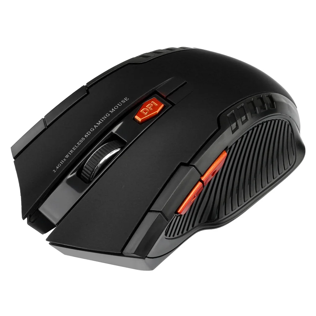 Souris Gaming Sans Fil 2.4GHz Avec 6 Boutons, 1600DPI, Design Ergonomique - Modèle 113