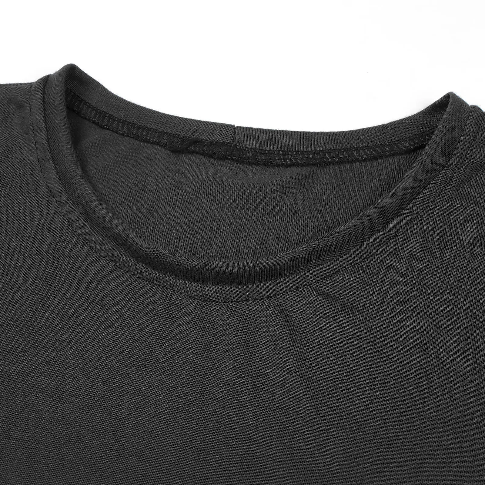 Tops cortos de manga corta para hombre, camiseta informal de cuello redondo, Color sólido, para entrenamiento deportivo y Fitness