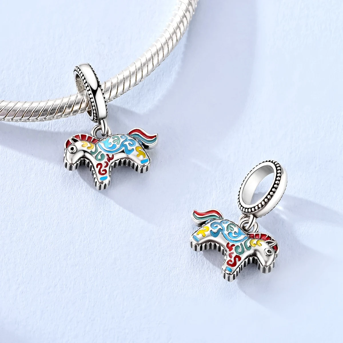 

Original 925 Sterling Silver Charm Pendant Horse For Woman Fit Bracelet Diy Fashion Jewelry