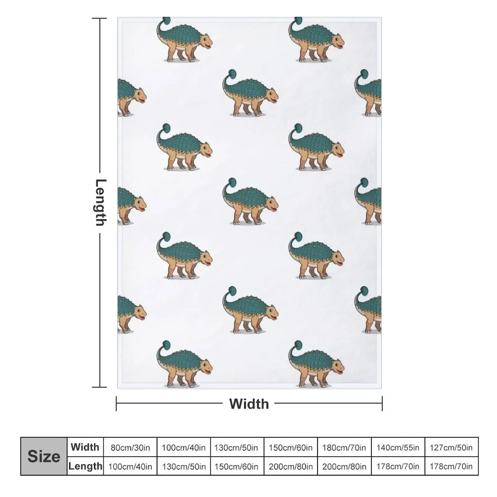 Ankylosaurus Throw Blanket Soft Beds Stuffeds cosplay anime Blankets