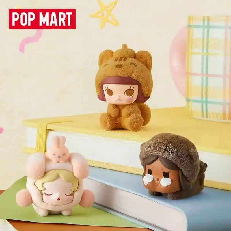 POP MART, 빈 파자마 드래그 시리즈 블라인드 박스, 게스 백 미스터리 박스, 장난감 인형, 귀여운 피규어 데스크탑 장식품, 선물 컬렉션