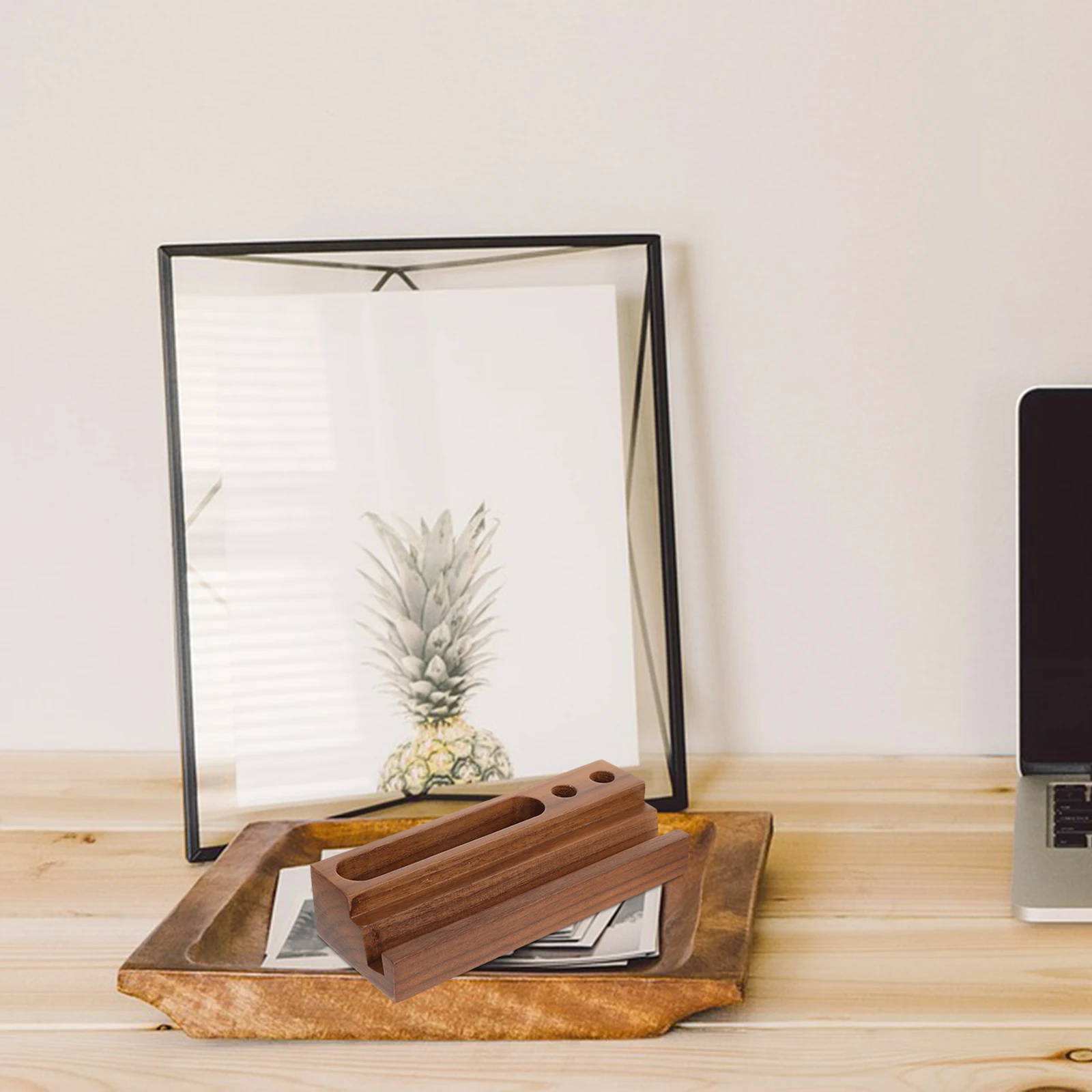 

Walnut Wood Pen Holder Multi function ganizer Desk Pen Desk Phone St Holder Smooth Surface Clear Grain Practical