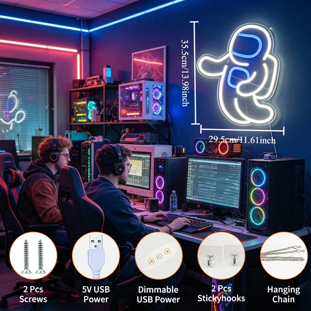 Astronaut Dansende Neon Licht - Desk Setup Kids recensie en prijs