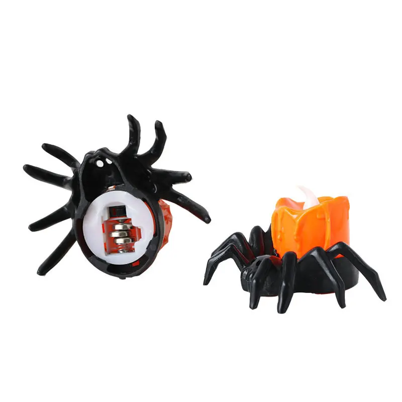 Spooky Lighted Plastic Spider Halloween Lights With LED Light For Halloween Decoration