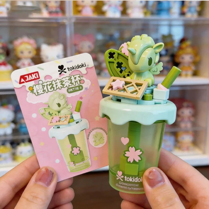 JAKI Tokidoki Einhorn-Milchtee Blindbox PVC-Material Niedliche Figur Abnehmbare Schreibtischdekoration Baustein-Spielzeug Geschenk