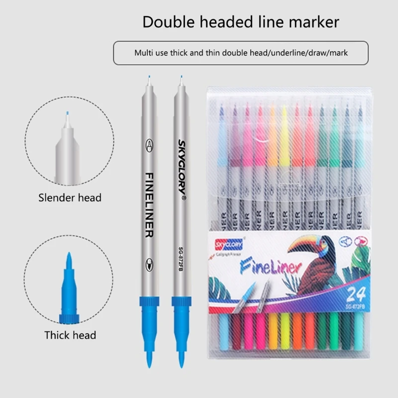 Creative Watercolor Brush Pens Needle Tip Painting Pen Multi-colors Combination Painting Markers for DIY Design Drawing