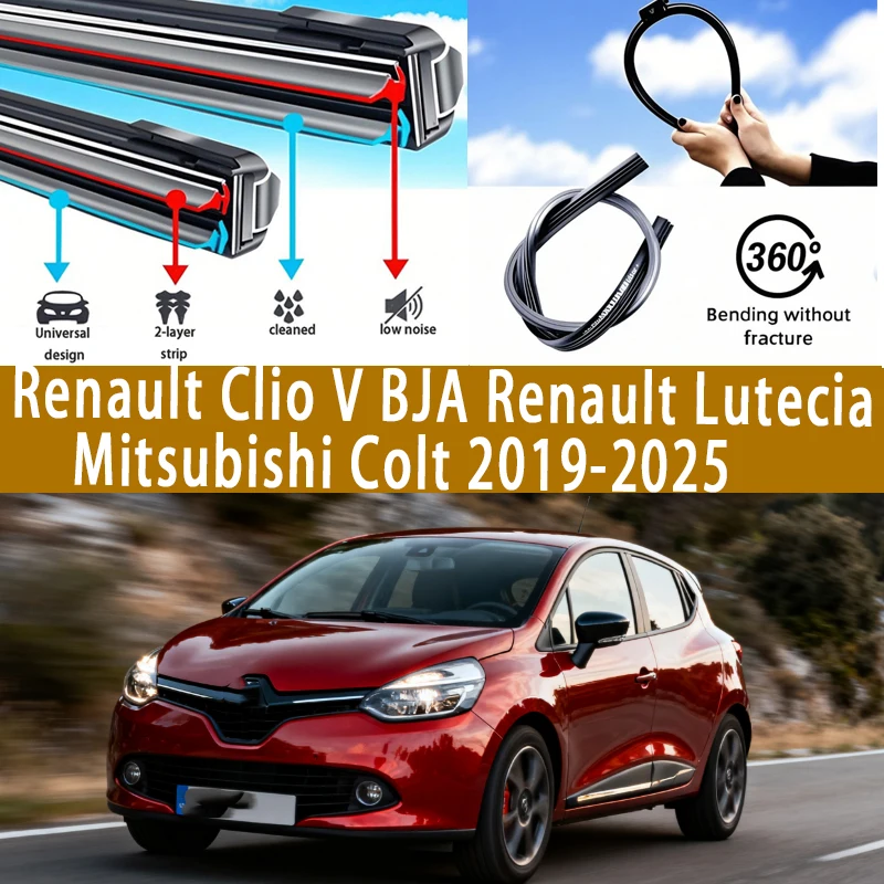 

For Renault Clio V BJA Renault Lutecia Mitsubishi Colt 2019-20 Front Windshield Wiper Blades 2pcs Windscreen Window Accessories
