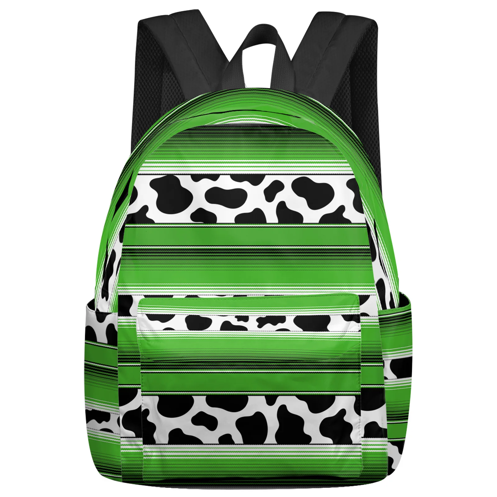 

Mexico Stripes Cow Pattern Animal Skin Texture Green Backpacks Custom School Bags Laptop Backpack Men Women Travel Mochila