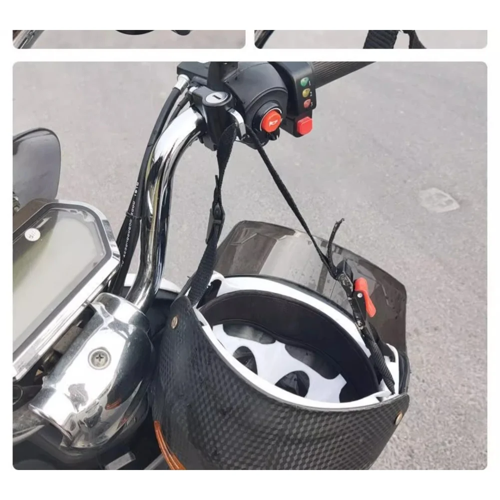 Candado antirrobo para casco para motocicleta eléctrica, con soporte de gancho de seguridad y accesorios de instalación