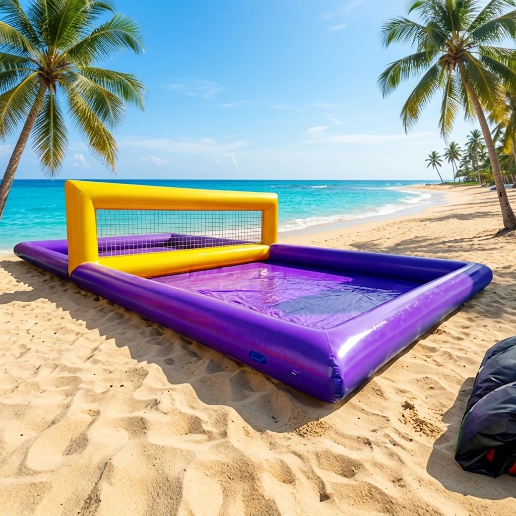 Water Park Game Volleyball Field Sport Game Beach Party Inflatable Volleyball Court