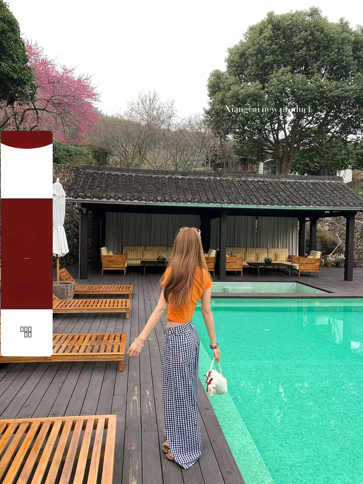 

Bla White id Embroidered Straight Leg Casual Pants Women's Summer New Sle Versatile Loose Fit High Waist Elastic Waisand