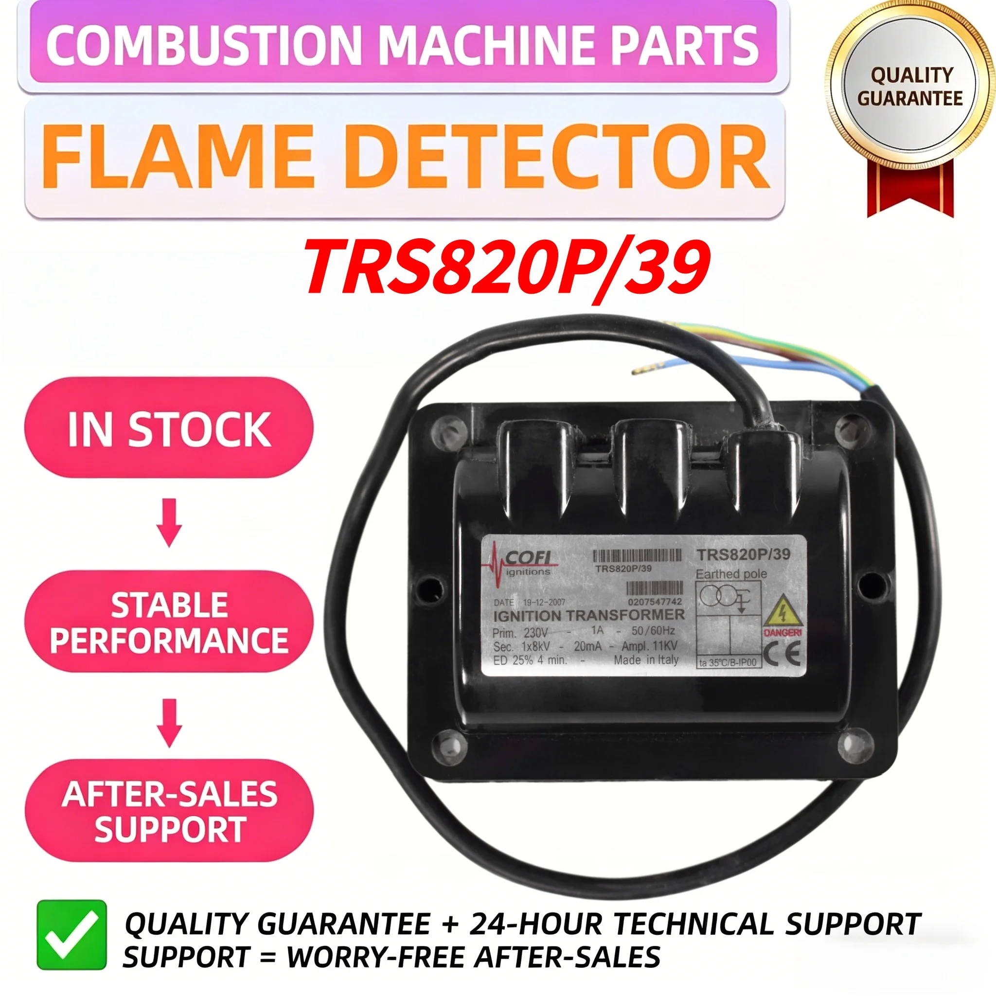 

TRS820P/39 High Voltage Ignition Transformer Combustion Engine Igniter Burner Ignition Coil Accessories, 24h Fast Shipping