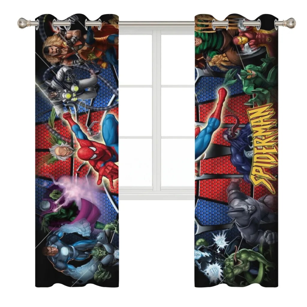 Marvel SpiderMan Curtaint, Bedroom, Living Room, Window Blackout, Partition Style, Home Decoration