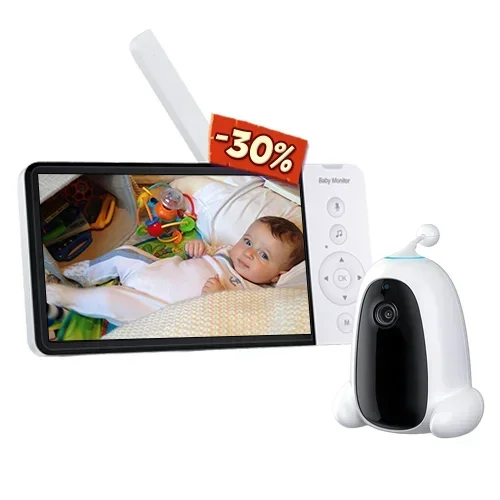 New 5 inch Baby Monitors Camera 720p Digital Video Baby Monitors With Camera two-way audio 5000mahTemperature Detection