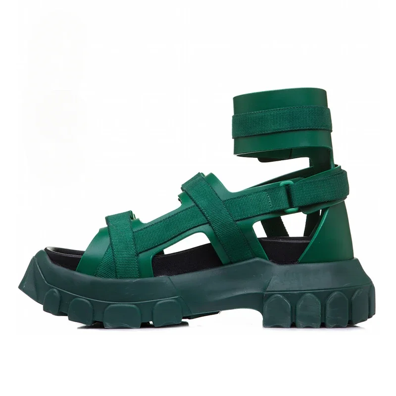 High-top Sandals Roman Shoes for Men\'s/Women\'s Summer Comfortable High Top Sandals Casual Anti Slip Open Toed Bottom Beach Shoes