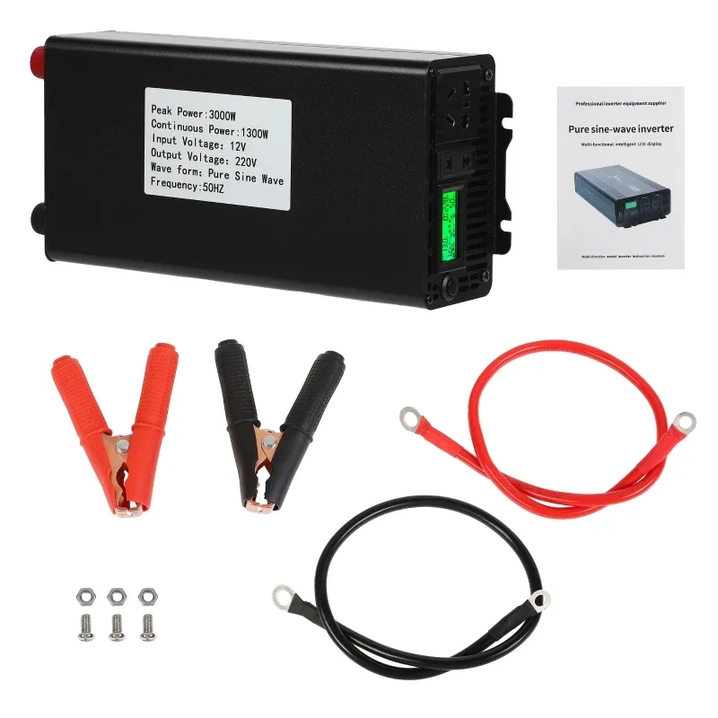 1600W/3000W Pure Sine Wave Inverter DC 12V/24V To AC220V Voltage Converter Car Solar Power Inverte  Transformer Solar Inverter