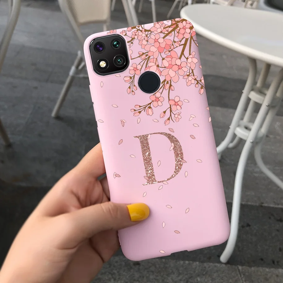 Redmi 9C Case For Xiaomi Redmi 9C NFC Phone Cover Fashion Letters Soft Silicone Funda For Xiaomi Redmi 9 Activ Poco C31 TPU Case