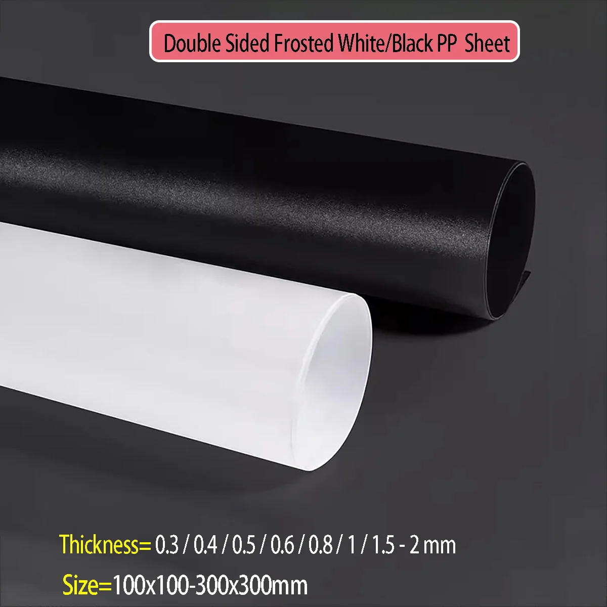 

Double Sided Frosted White/Black PP Plastic Sheet Size Thick 0.3~2.0mm Architectural Model Handmade High Density Foam Board