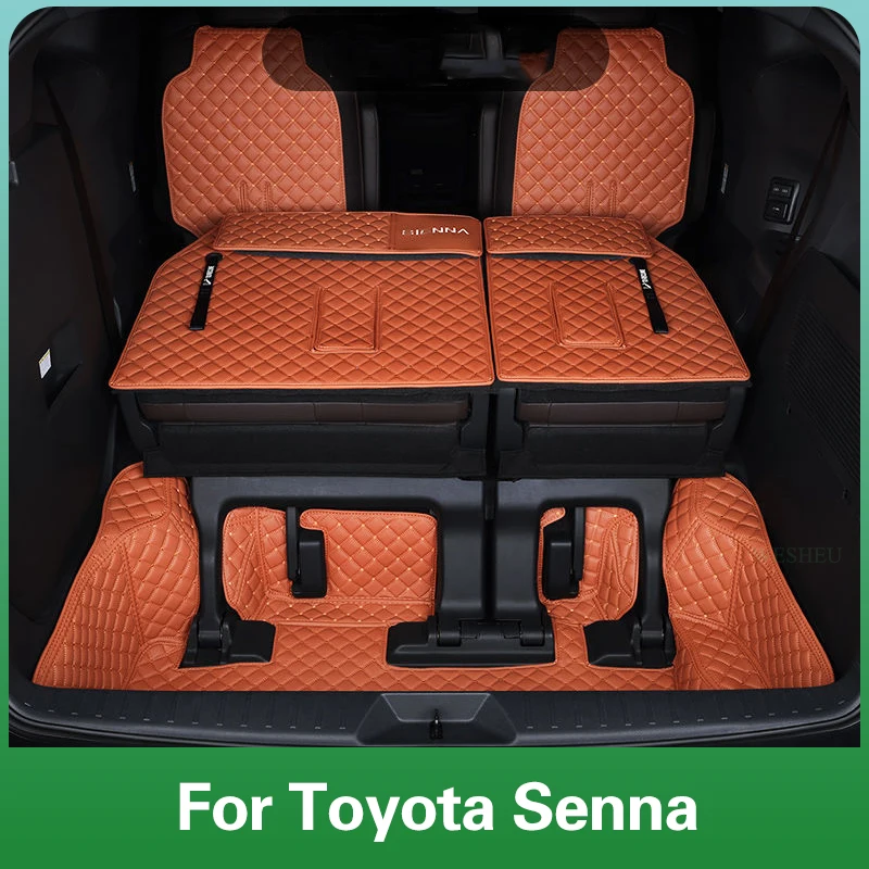 

Коврик в багажник автомобиля на заказ для Toyota Senna 2024 2025, автомобильный коврик, аксессуары, полный охват, грузовой коврик, внутренняя модификация, Стайлинг